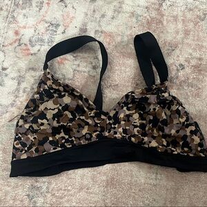 SPANX Leopard Print Bralette - Black and Brown